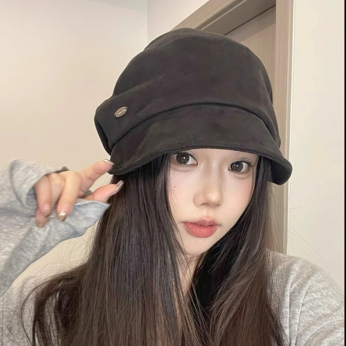 超多戴法麂皮绒百变堆堆帽