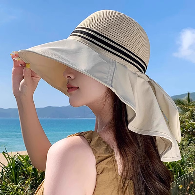 新款夏季防晒女镂空透气遮阳帽