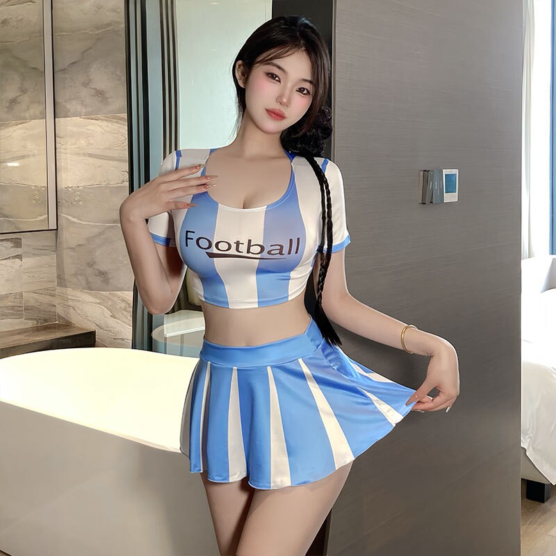 世界杯足球宝贝啦啦队26年新款性感显露美学时尚舞动演出套装女