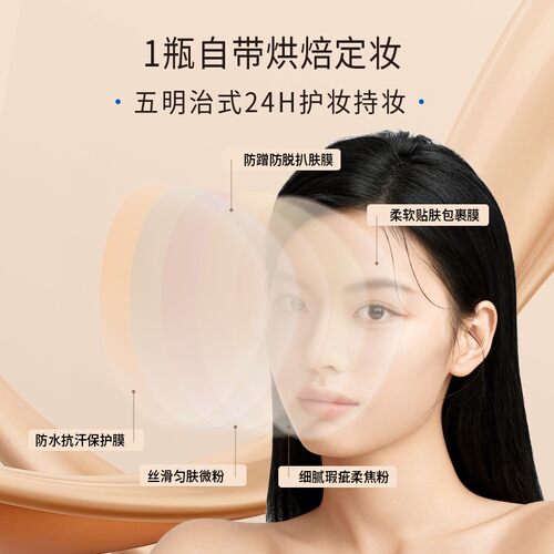 【达人专属】DewyLab淂意粉底液遮瑕不脱妆滋润持妆修护10ml