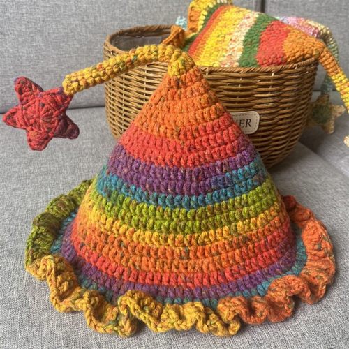 手工编织材料精灵帽材料包