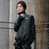 暗殿圣痕 林秋楠同款 ChaneyWondo 羊羔毛PU棉马甲