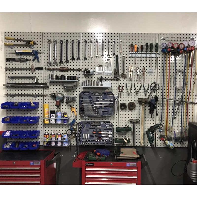 定制工具挂板墙汽修工具架方孔板挂钩上墙洞洞板货架物料架