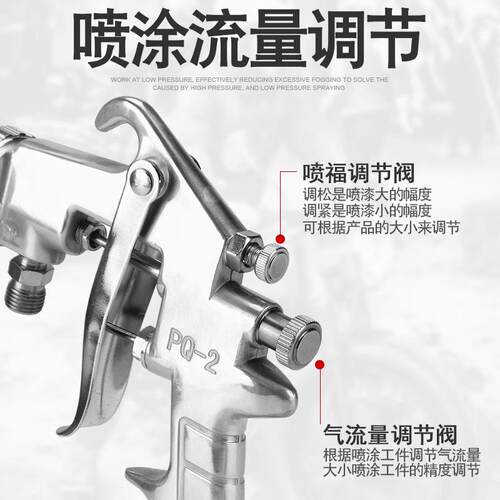 PQ-2下壶喷枪油漆喷枪高雾化绘画家具木器汽车油漆气动喷漆枪工具