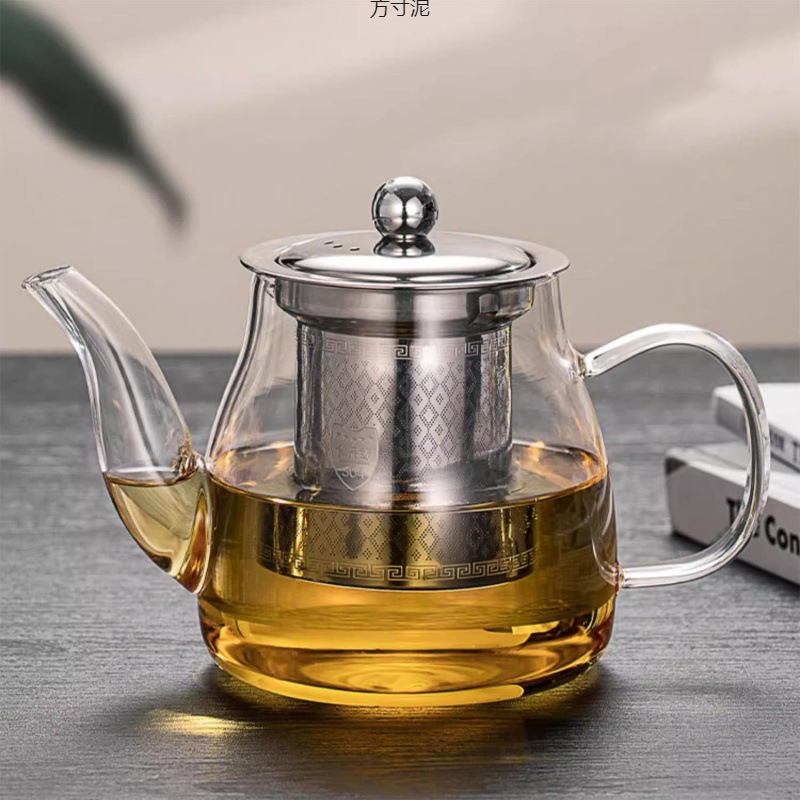 加厚玻璃茶壶家用泡茶壶茶水分离过滤小茶壶沏茶壶单壶茶具供应链