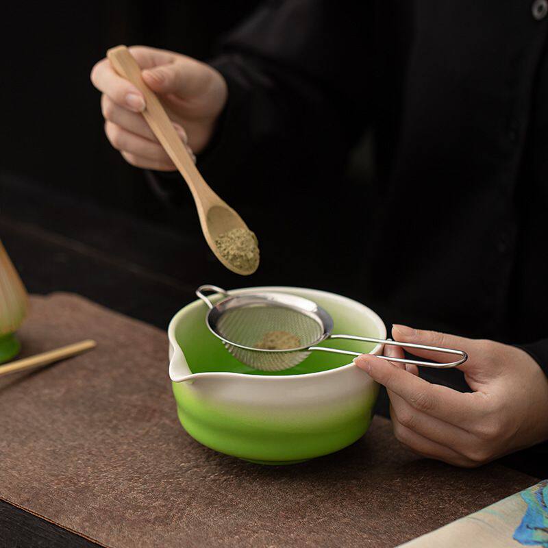 百戏过滤抹茶茶茶具配件茶碗仿宋茶道点八件套家用叶尖渐变托茶刷