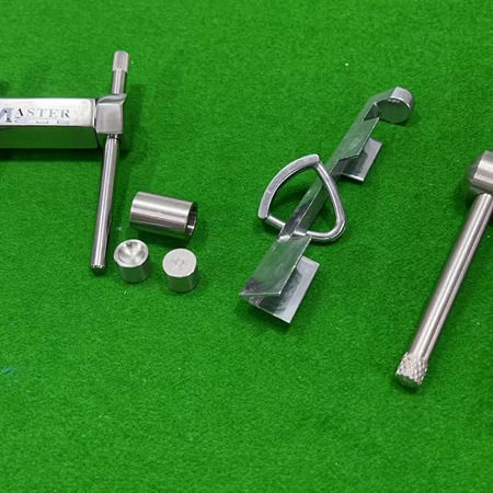 不锈钢台球杆皮头压制器台球杆小头克桌球杆修理压制工具