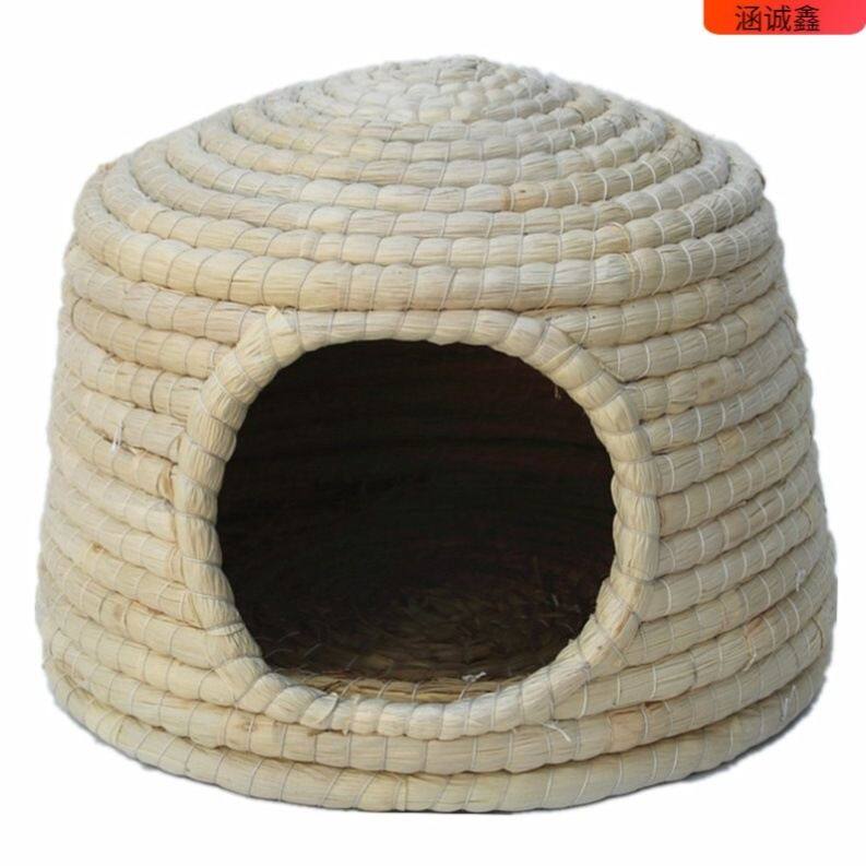 兔窝兔子屋草窝清凉荷兰猪豚鼠天竺鼠松鼠宠物用品保暖大号窝草垫