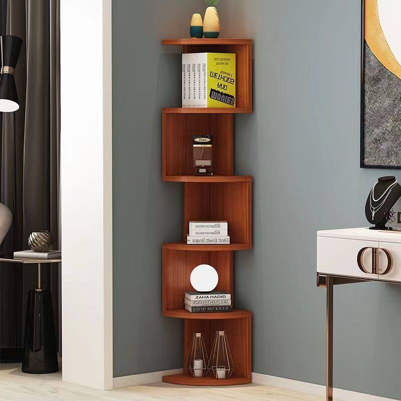 简约落地创意三角形拐角多层置物架家用客厅卧室书房墙角书架书柜