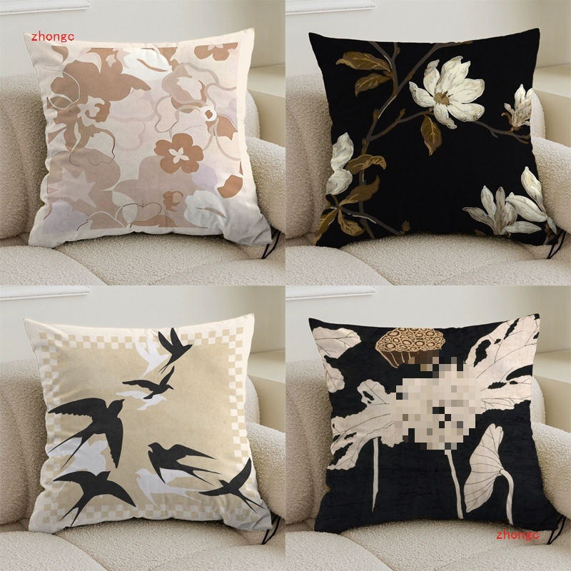 新中式美拉德抱枕双面轻奢北欧ins米色客厅沙发靠垫床头枕头靠枕