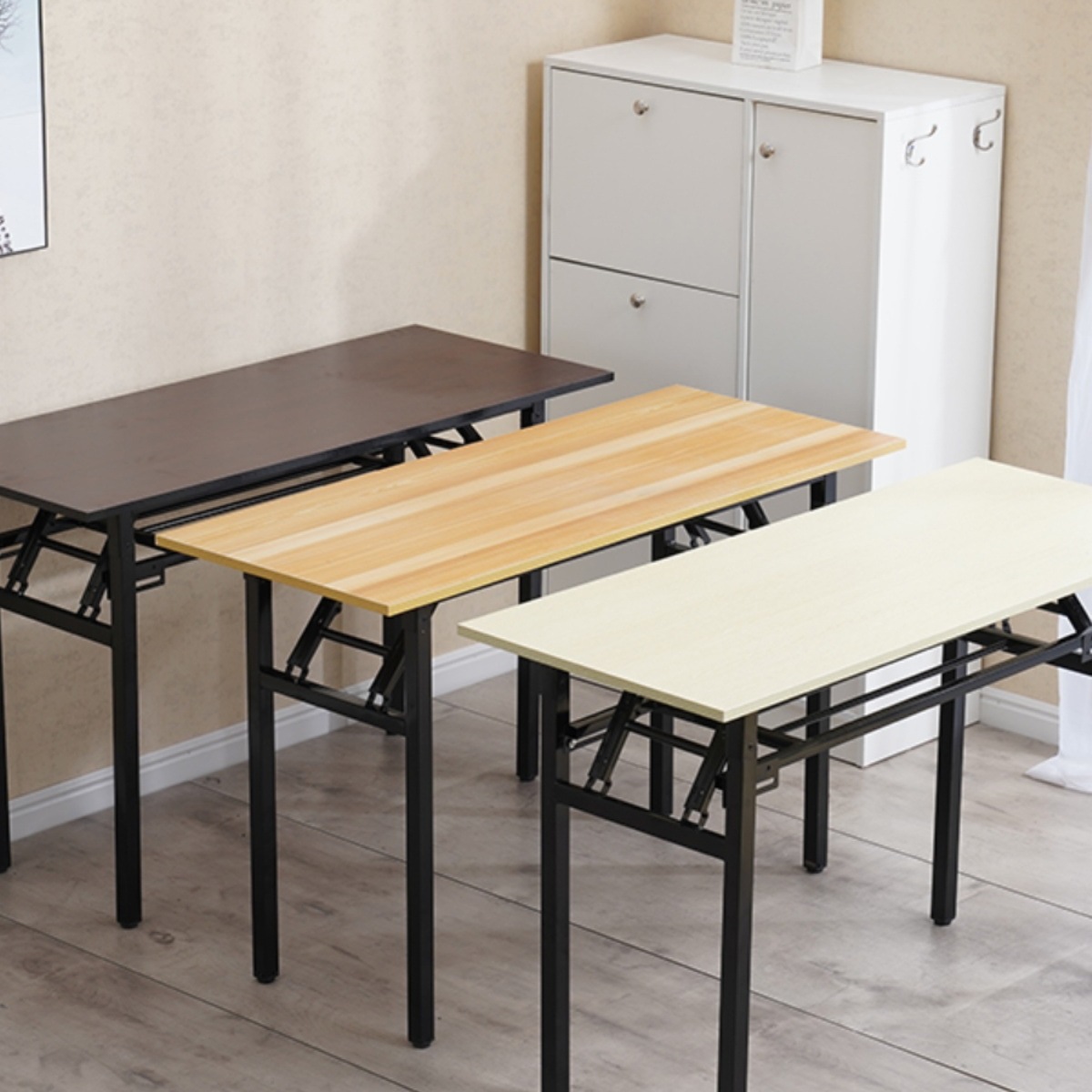 简易折叠桌子便携式培训桌椅多功能长条桌会议经济型户外书桌家用