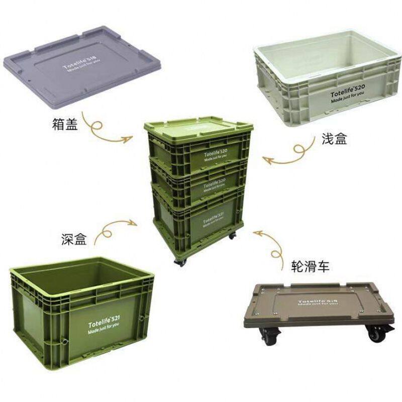 收纳箱塑料整理盒To带轮客厅telife户外桌面收纳储物箱加厚工业风