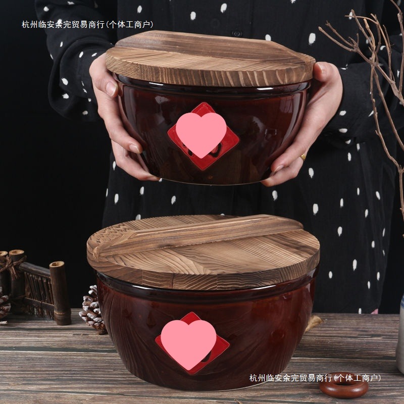 大号福字陶瓷碗汤盆菜碗带盖水煮鱼盆钵钵鸡串串香盆家用商用餐具