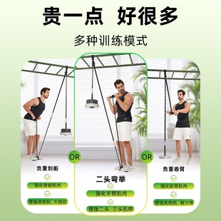 拉力带高位下拉器滑轮拉背练飞鸟绳索绳健身训练家用器材固定吊轮