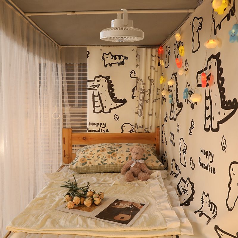 带支架蚊帐床帘一体式学生宿舍遮光帘布上铺上下铺通用全包防蚊布