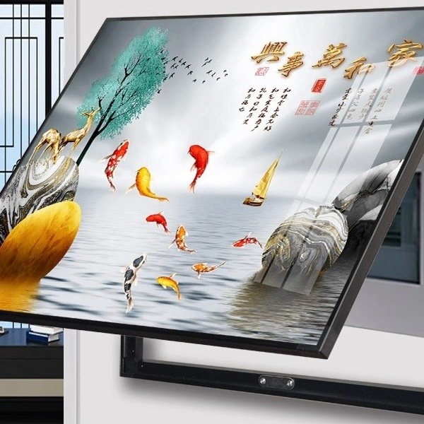 家和万事兴电表箱装饰画新中式富贵免打孔免钉安装遮挡电柜配电箱