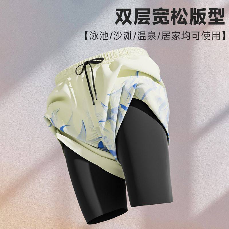 成人男士游泳装备温泉五分游泳裤泳裤男款新款速干大码防尴尬
