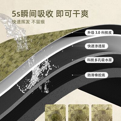 硅藻泥浴室地垫厕所洗手间吸水洗澡防滑脚垫子卫生间门口速干地毯