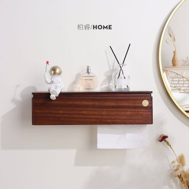 实木卫生间抽纸盒壁挂纸巾盒大容量厕纸置物架厕所家用免打孔,包装,木盒包装,淘宝优惠券,粉丝福利购,淘宝优惠卷
