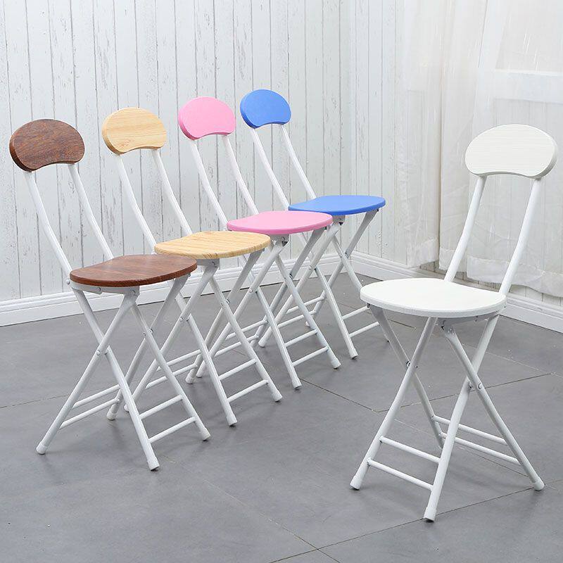 折叠椅子家用餐椅靠背椅培训椅学生宿舍椅简约电脑椅便携折智高圆