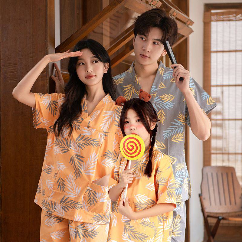 汗蒸服纯棉女款带胸垫亲子儿童洗浴服桑拿足疗美容按摩男士汉蒸服