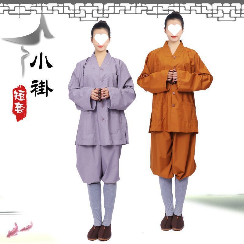 新款僧衣僧服短褂短套男女春夏秋麻棉和尚出家人尼姑衣罗汉褂