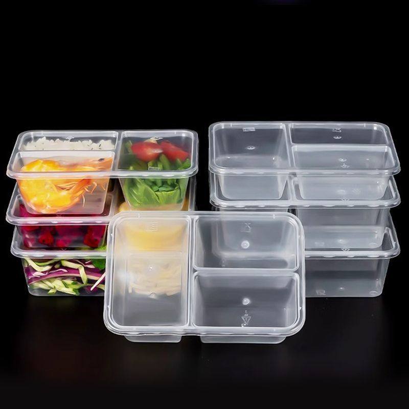 一次性餐盒三格两格长方形外卖快餐水果打包盒塑料多分饭盒商用,餐饮具,一次性餐盒,淘宝优惠券,粉丝福利购,淘宝优惠卷