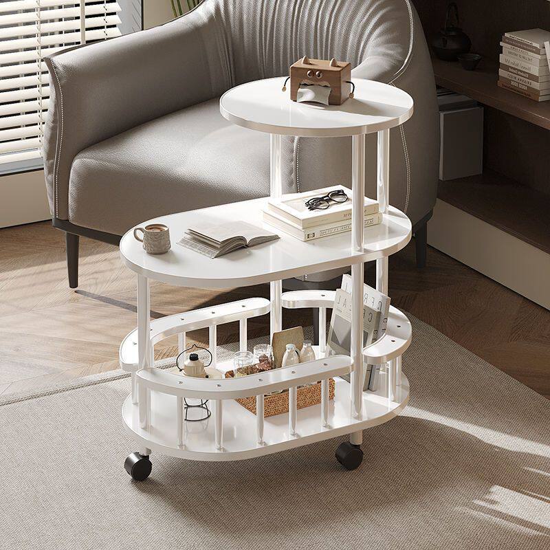 简约可移动沙发边几柜茶几客厅小户型卧室床头窄款实木置物架多层