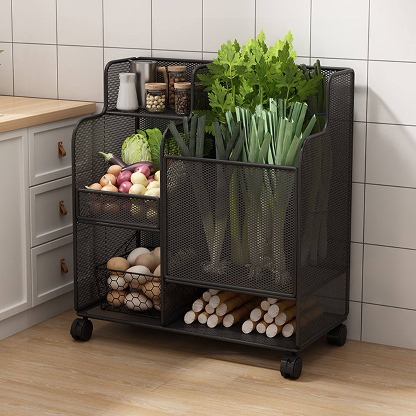 加厚多层置物架多功能厨房锅架子锅家用放锅架移动落地式带轮蔬菜,厨房/烹饪用具,果蔬置物架/篮/框,淘宝优惠券,粉丝福利购,淘宝优惠卷