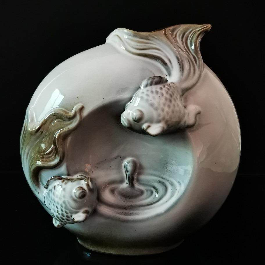 如鱼得水陶瓷花瓶金鱼花瓶摆件厂家直销家居装饰创意摆件,橡塑材料及制品,工业陶瓷,淘宝优惠券,粉丝福利购,淘宝优惠卷