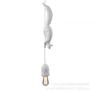 创意餐厅卧室幼儿园儿童房礼品装 个性 饰松鼠吊灯 风格 北欧简约时尚