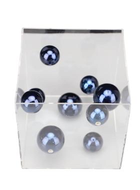 现代简约方形透明亚克力罩球摆件客厅样板房售楼处装饰品桌面摆设