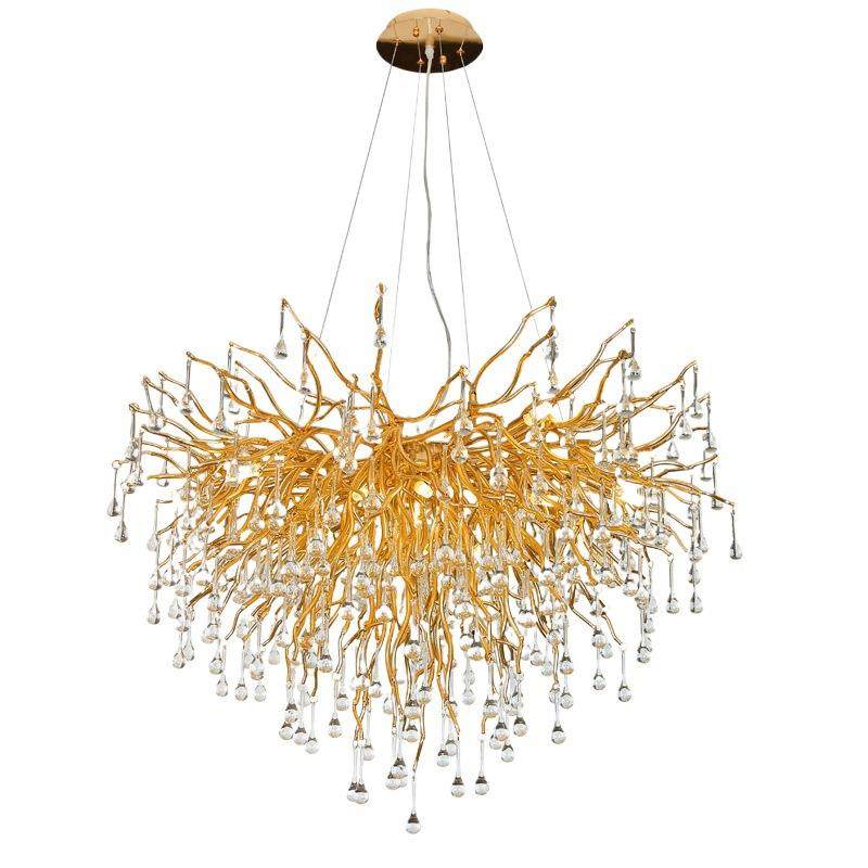 轻奢简约后现代水晶水滴玻璃枝形吊灯别墅餐厅客厅书房酒店灯具,家装灯饰光源,智能吊灯,淘宝优惠券,粉丝福利购,淘宝优惠卷