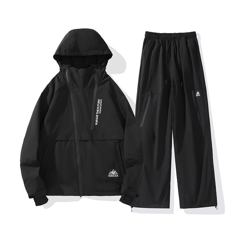 黑色专业滑雪服单板男套装潮流oversize女防水极寒户外运动滑雪衣