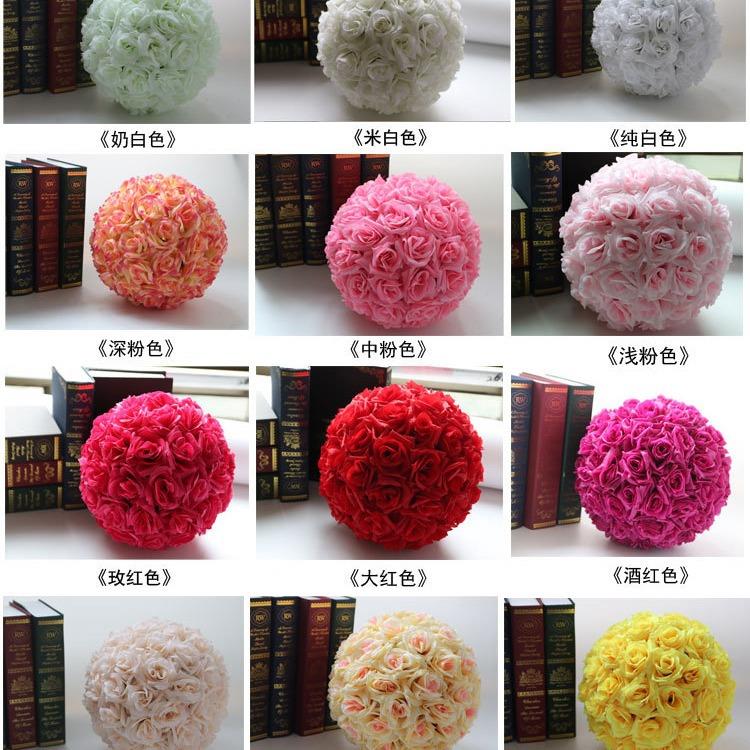 送挂勾挂房绳仿真花花球超密度玫瑰绢婚花球礼婚庆婚花球挂饰门