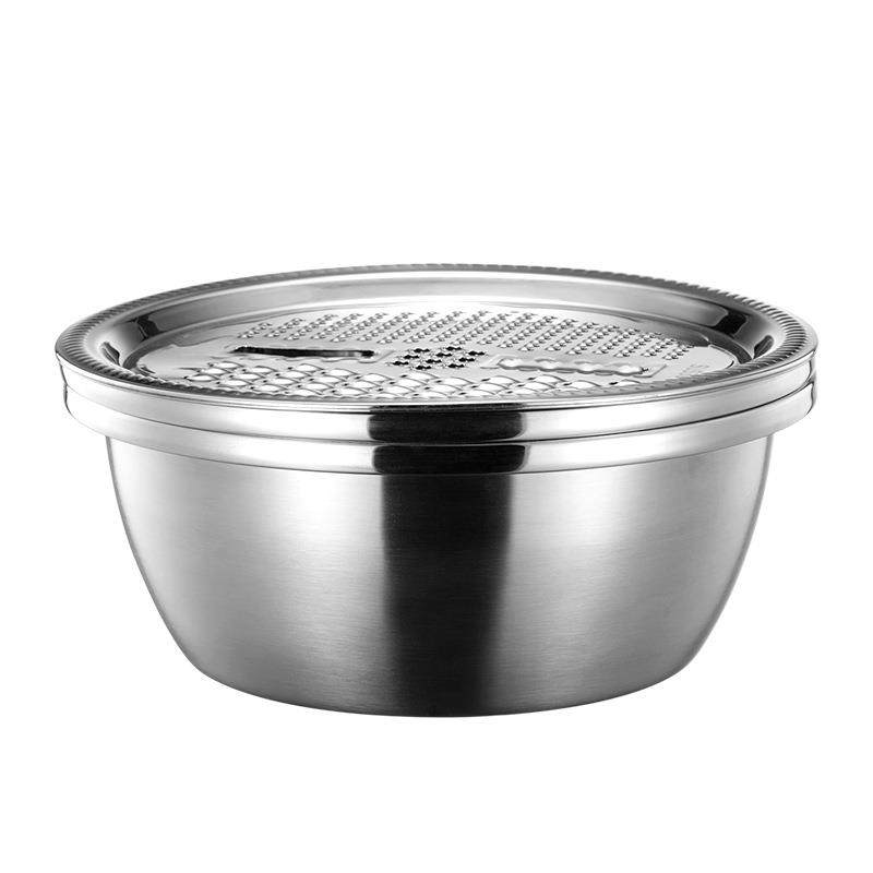 04不锈钢切菜盆家用果蔬切丝切片切菜套盆厨房洗米盆可加热汤盆,厨房/烹饪用具,面粉筛,淘宝优惠券,粉丝福利购,淘宝优惠卷
