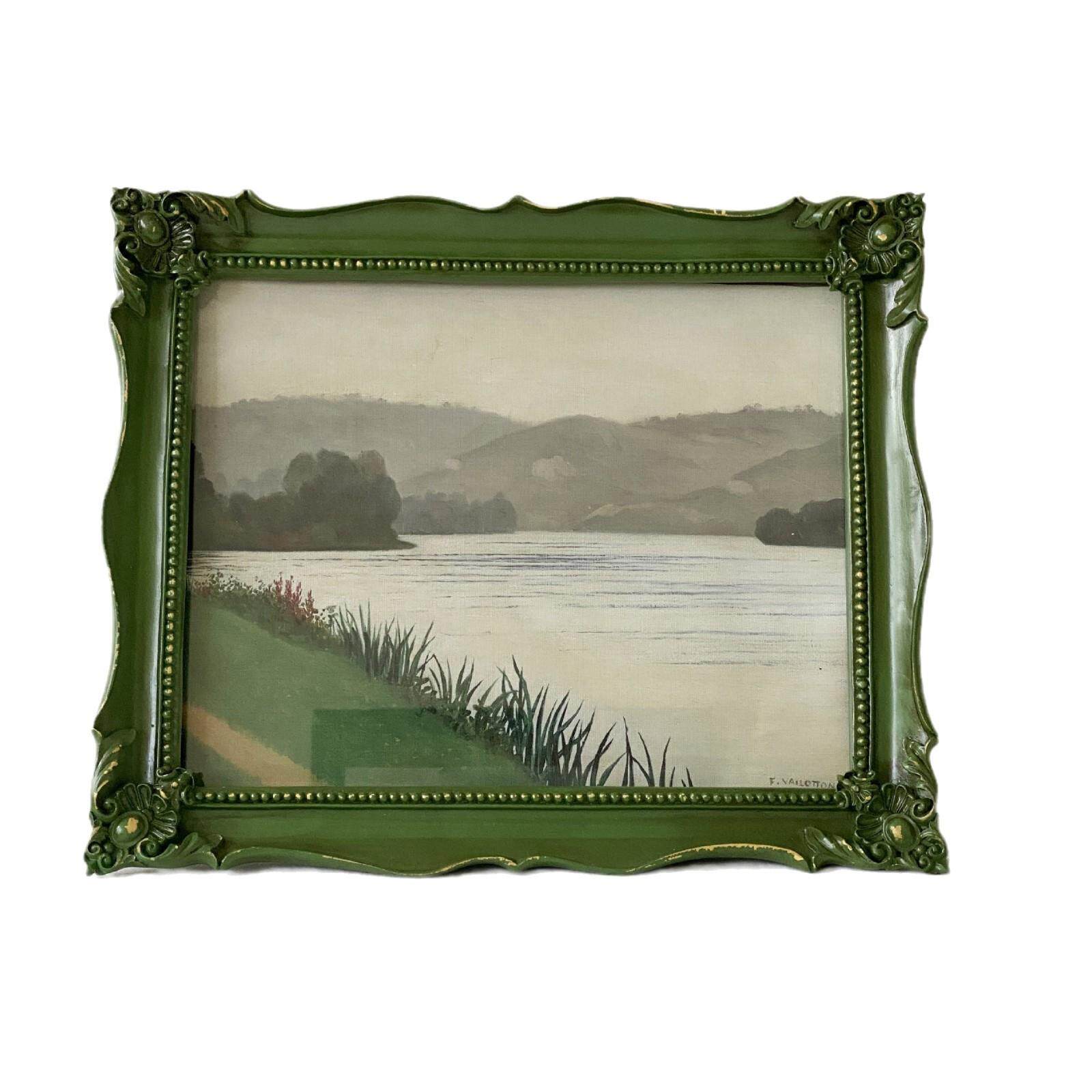 雕花树脂相框欧式复古绿色风景油画框法式背景墙组合装饰挂画画芯