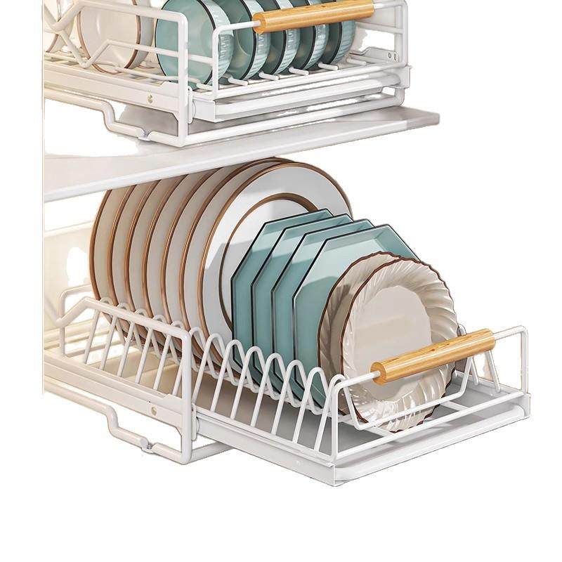 厨房碗碟收纳架厨房橱柜内置物架抽屉式拉篮抽拉碗柜盘沥水碗架,厨房/烹饪用具,抹布架/厨房清洁收纳架,淘宝优惠券,粉丝福利购,淘宝优惠卷