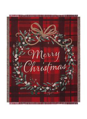 俄罗斯OZON休闲毯沙发毯盖毯毛毯挂毯圣诞花环