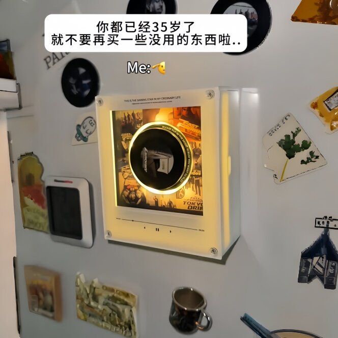 速度与激情音乐碟片贴磁冰箱发光黑胶唱片NFC碟片感应夜灯装饰品