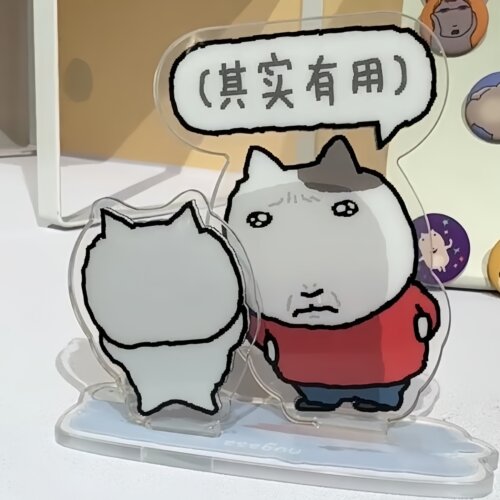 复古可爱猫亚克力立牌桌面摆件