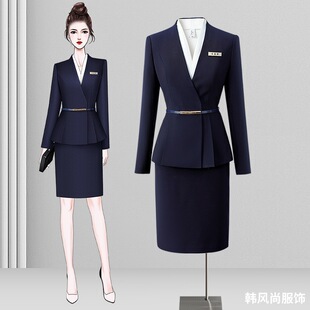 日本品质职业套装 制服美容顾 女2025新款 春秋气质星级酒店前台西装