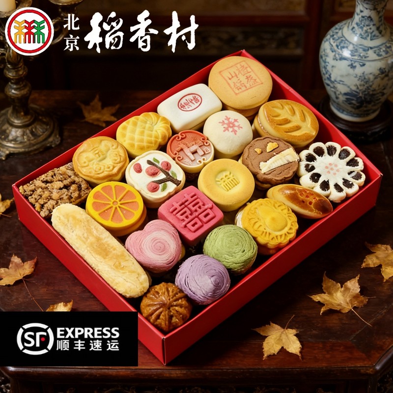 正宗三禾北京稻香村糕点礼盒京八件特产小吃零食蛇年春节送礼真空