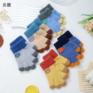 2025新款冬款儿童分指手套女童加厚保暖百搭潮服1-3岁婴儿指头袜