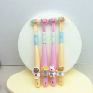 太空人系列三面儿童牙刷3一12岁小孩清洁内侧3d立体软毛牙刷