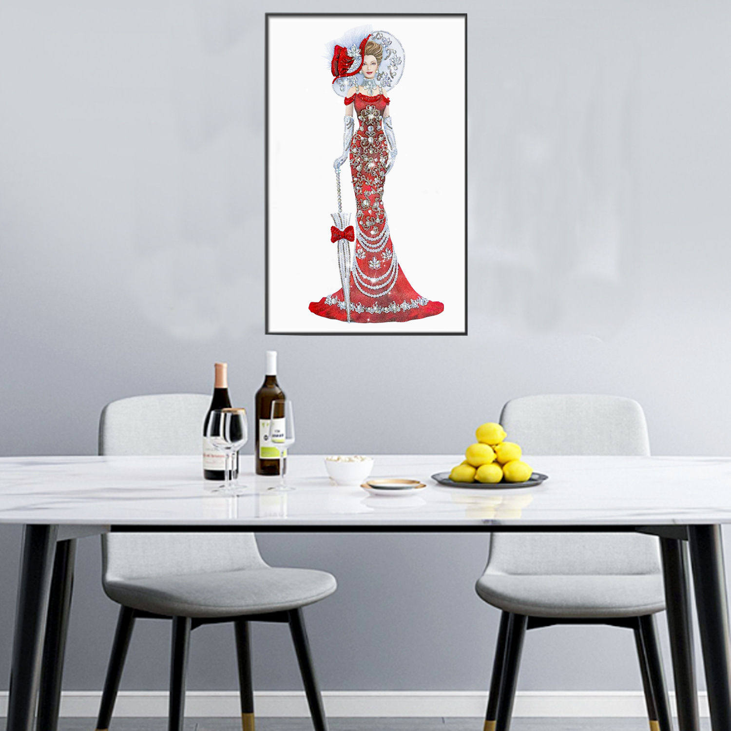 DIY钻石艺术套件5D钻石艺术绘画异型水钻30x60cm适合家居家庭装饰