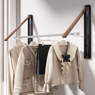 2025新款 折叠伸缩阳台晾衣神器隐形壁挂室内免打孔晾衣架晒被子