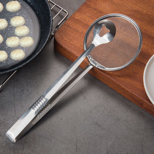 不锈钢沥油夹漏勺油捞油炸食品捞油勺捞油炸夹网夹过滤网食品油夹