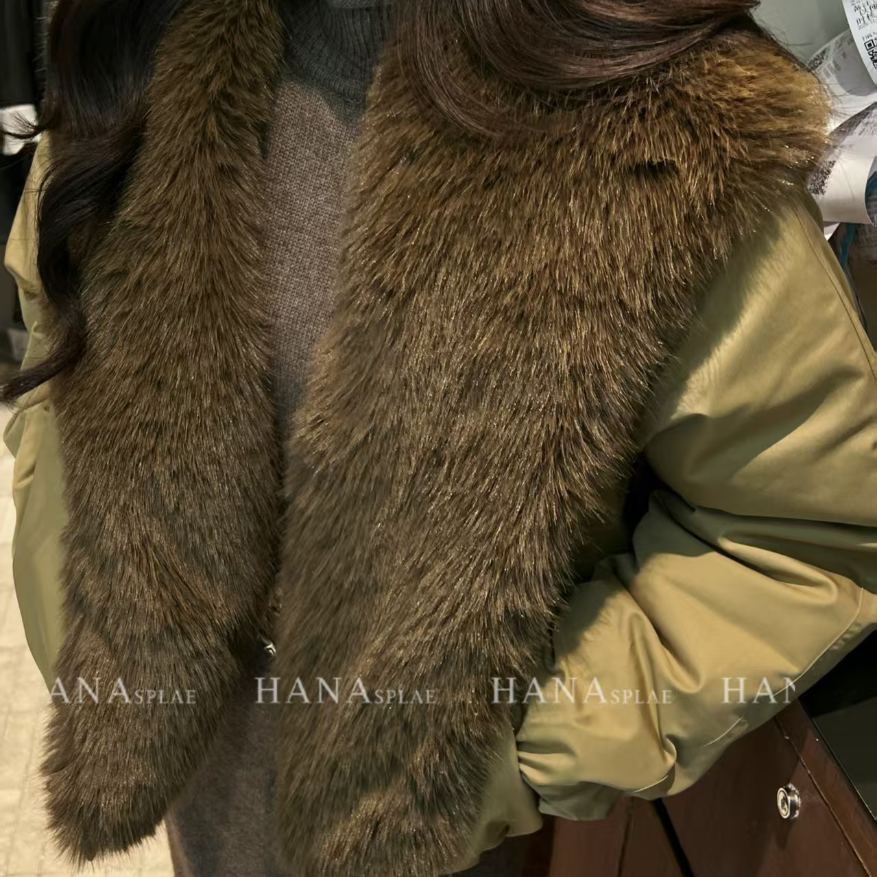 韩系洋气毛领羽绒服冬季女款外套