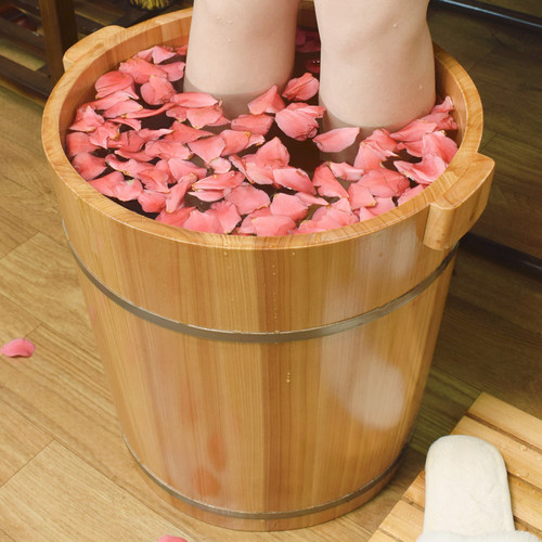 香杉木木质泡f脚盆木盆实木泡脚桶泡脚木桶高深足浴盆洗脚盆洗脚
